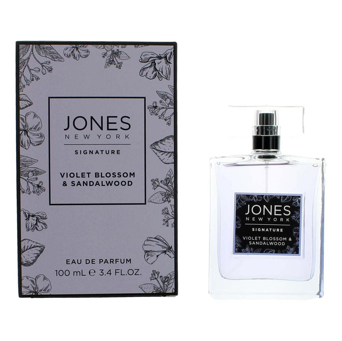 Violet Blossom & Sandalwood by Jones New York, 3.4 oz Eau de Parfum Spray for Women